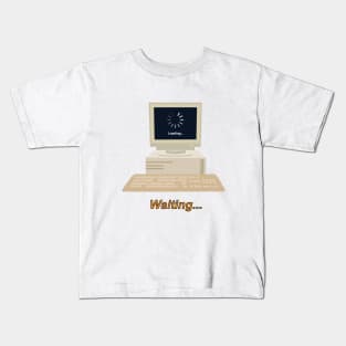 Old computer displaying the text Loading Kids T-Shirt